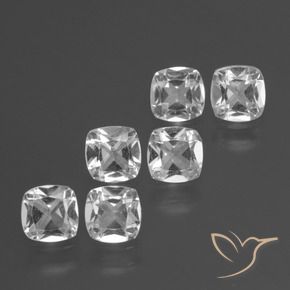 Pedras preciosas de Topázio Branco claro natural de 2.84 ct, Almofada, VVS-VS