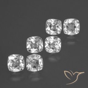 Pedras preciosas de Topázio Branco claro natural de 2.81 ct, Almofada, VVS-VS