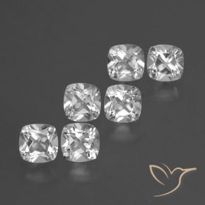 Pedras preciosas de Topázio Branco claro natural de 3.16 ct, Almofada, VVS-VS