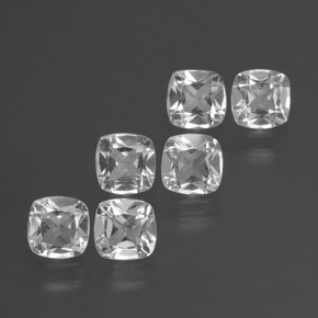 Pedras preciosas de topázio branco natural de 2,64 ct, almofada cortada, VVS-VS