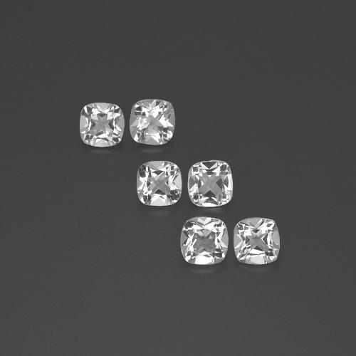 Pedras preciosas de topázio branco natural de 2,92 ct, almofada cortada, VVS-VS