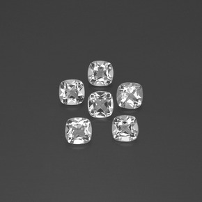 Pedras preciosas de topázio branco natural de 2,92 ct, almofada cortada, VVS-VS