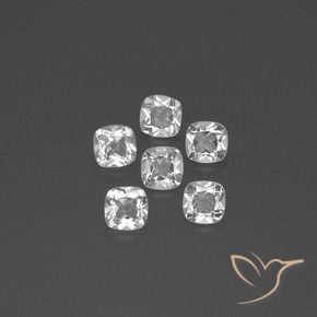 Pedras preciosas de Topázio Branco claro natural de 3.03 ct, Almofada, VVS-VS