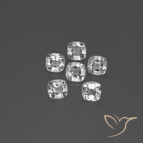 Pedras preciosas de Topázio Branco claro natural de 3.03 ct, Almofada, VVS-VS