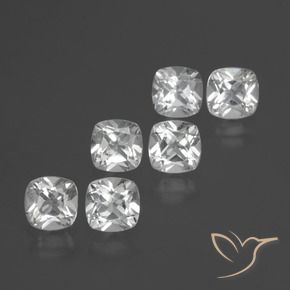 Pedras preciosas de Topázio Branco claro natural de 2.92 ct, Almofada, VVS-VS