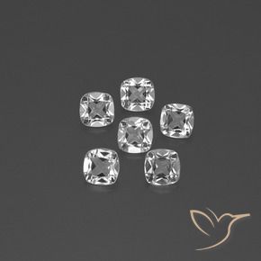 Pedras preciosas de Topázio Branco claro natural de 2.89 ct, Almofada, VVS-VS