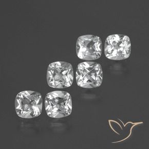 Pedras preciosas de Topázio Branco claro natural de 2.80 ct, Almofada, VVS-VS