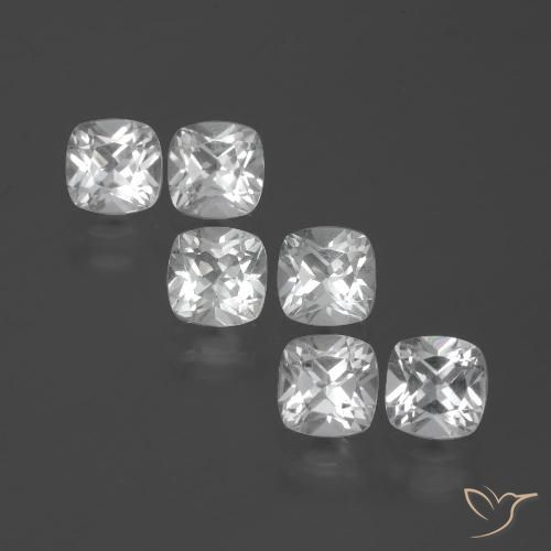 2.75ctw Natural Branco Topázio, Almofada, VVS-VS