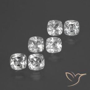 Pedras preciosas de Topázio Branco natural de 3.08 ct, Almofada, VVS-VS