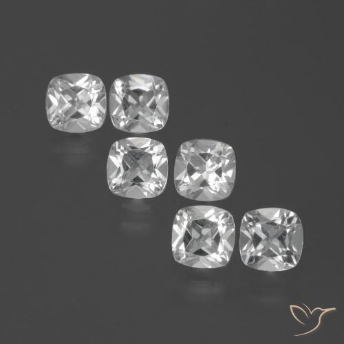2.71ctw Natural Branco claro Topázio, Almofada, VVS-VS
