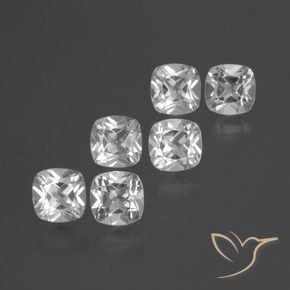 Pedras preciosas de Topázio Branco natural de 3.21 ct, Almofada, VVS-VS