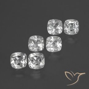 Pedras preciosas de Topázio Branco natural de 3.04 ct, Almofada, VVS-VS