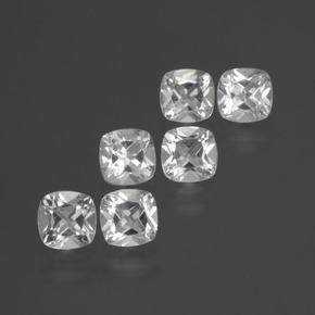 Pedras preciosas de topázio branco natural de 2,86 ct, almofada cortada, VVS-VS