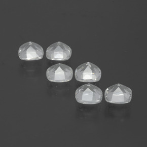 Pedras preciosas de topázio branco natural de 2,86 ct, almofada cortada, VVS-VS