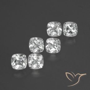 Pedras preciosas de Topázio Branco natural de 3.08 ct, Almofada, VVS-VS