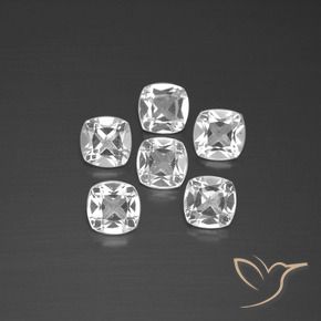 Pedras preciosas de Topázio Branco claro natural de 2.86 ct, Almofada, VVS-VS