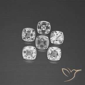 Pedras preciosas de Topázio Branco claro natural de 2.88 ct, Almofada, VVS-VS