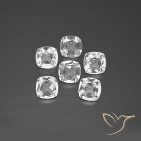 Pedras preciosas de Topázio Branco natural de 2.68 ct, Almofada, VVS-VS