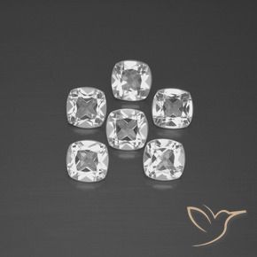 Pedras preciosas de Topázio Branco natural de 2.85 ct, Almofada, VVS-VS