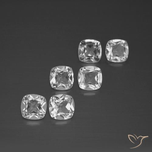 Pedras preciosas de Topázio Branco claro natural de 2.74 ct, Almofada cortada, VVS-VS