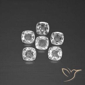 Pedras preciosas de Topázio Branco claro natural de 2.74 ct, Almofada cortada, VVS-VS