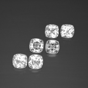 Pedras preciosas de topázio branco natural de 3,14 ct, almofada cortada, VVS-VS