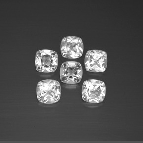 Pedras preciosas de topázio branco natural de 3,14 ct, almofada cortada, VVS-VS