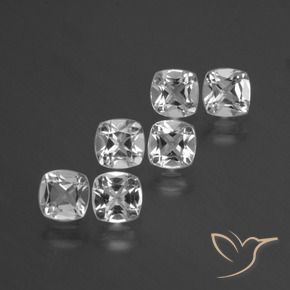 Pedras preciosas de Topázio Branco claro natural de 2.82 ct, Almofada, VVS-VS