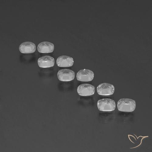 Pedras preciosas de Topázio Branco claro natural de 4.52 ct, Almofada, VVS-VS