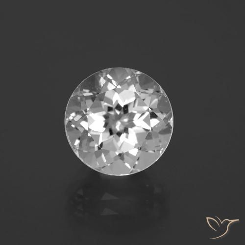 4.84ct Natural Branco claro Topázio, Redondo, VVS-VS