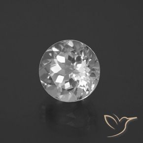 Topázio Branco claro Natural 4.84ct, Redondo, VVS-VS