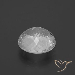 Topázio branco natural 6,31ct, corte redondo, VS