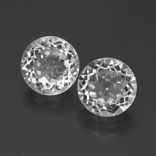 Pedras preciosas de topázio branco natural de 7,13 ct, corte redondo, VVS-VS