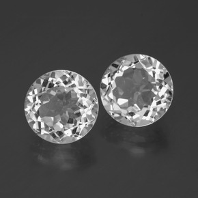 Pedras preciosas de topázio branco natural de 7,13 ct, corte redondo, VVS-VS