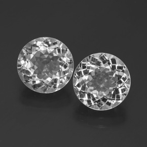 Pedras preciosas de topázio branco natural de 6,98 ct, corte redondo, VVS-VS