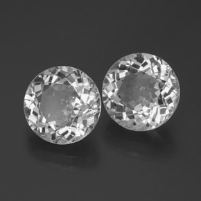 Pedras preciosas de topázio branco natural de 6,98 ct, corte redondo, VVS-VS