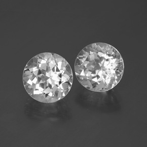 Pedras preciosas de Topázio Branco natural de 5.56 ct, Corte Redondo, VVS-VS