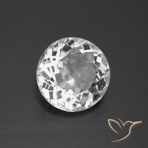 Topázio Branco claro Natural 4.44ct, Redondo, VVS-VS