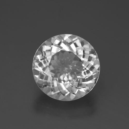 Topázio branco natural 5,31ct, corte redondo, VVS