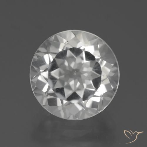 4.04ct Natural Branco Topázio, Redondo, VS