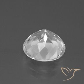 Topázio Branco claro Natural 3.40ct, Redondo, VVS-VS