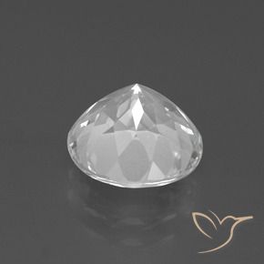 Topázio Branco Natural 3.51ct, Redondo, VVS-VS