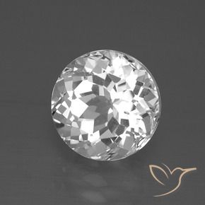 Topázio Branco claro Natural 4.14ct, Redondo, VVS-VS