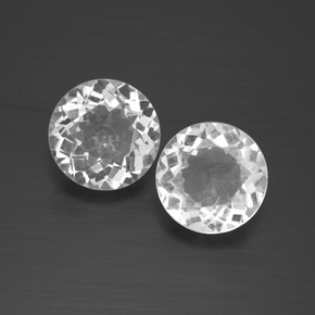 Pedras preciosas de topázio branco natural de 4,22 ct, corte redondo, VVS-VS