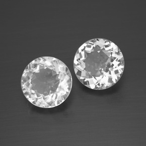 Pedras preciosas de topázio branco natural de 4,22 ct, corte redondo, VVS-VS