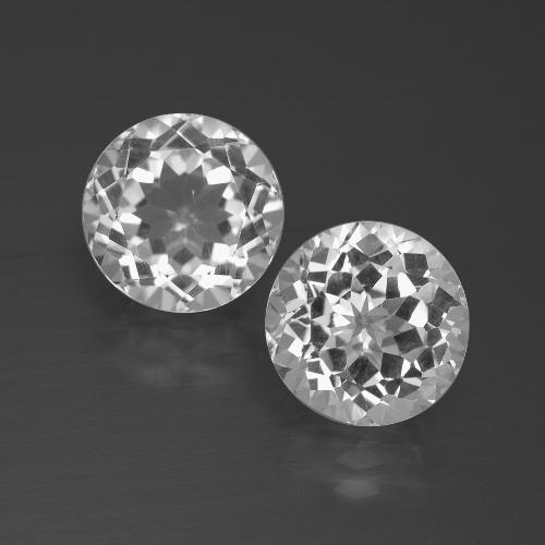 Pedras preciosas de topázio branco natural de 6,79 ct, corte redondo, VVS-VS