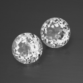 Pedras preciosas de topázio branco natural de 6,79 ct, corte redondo, VVS-VS