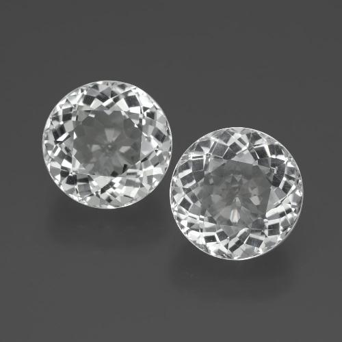 Pedras preciosas de topázio branco natural de 7,11 ct, corte redondo, VVS-VS