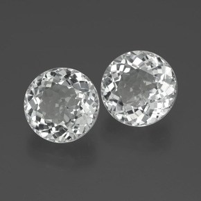 Pedras preciosas de topázio branco natural de 7,11 ct, corte redondo, VVS-VS
