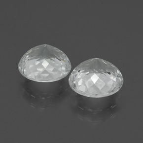 Pedras preciosas de topázio branco natural de 7,11 ct, corte redondo, VVS-VS